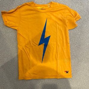 NWT aviator nation yellow t shirt size 10